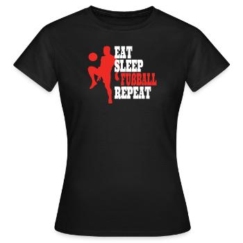 Fußballzubehör Geschenkidee Fußballfan - Frauen T-Shirt - Schwarz - Vorne - AI Model Female 172 dark (172cm)