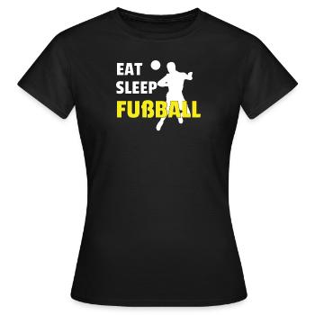 Fußballzubehör Geschenkidee Fußballfan - Frauen T-Shirt - Schwarz - Vorne - AI Model Female 172 dark (172cm)