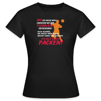 Fußballzubehör Geschenkidee Fußballfan - Frauen T-Shirt - Schwarz - Vorne - AI Model Female 172 dark (172cm)