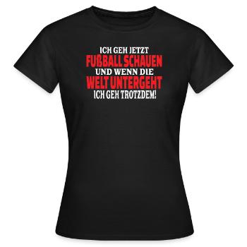 Fußballzubehör Geschenkidee Fußballfan - Frauen T-Shirt - Schwarz - Vorne - AI Model Female 172 dark (172cm)