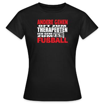 Fußballzubehör Geschenkidee Fußballfan - Frauen T-Shirt - Schwarz - Vorne - AI Model Female 172 dark (172cm)