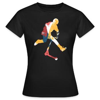 trottinette freestyle - T-shirt Femme - noir - Devant - AI Model Female 172 dark (172cm)