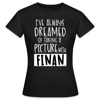 Picture with Finan - T-shirt Femme - noir - Devant - AI Model Female 172 dark (172cm)