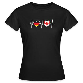 Germany Canada Germany Canada Gift 1124 - Women's T-Shirt - black - Front - AI Model Female 172 dark (172cm)