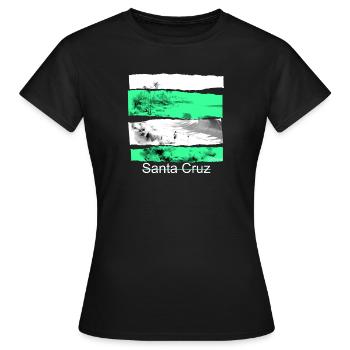 Chemise Santa Cruz Vintage Rétro 70s 80s CA - T-shirt Femme - noir - Devant - AI Model Female 172 dark (172cm)