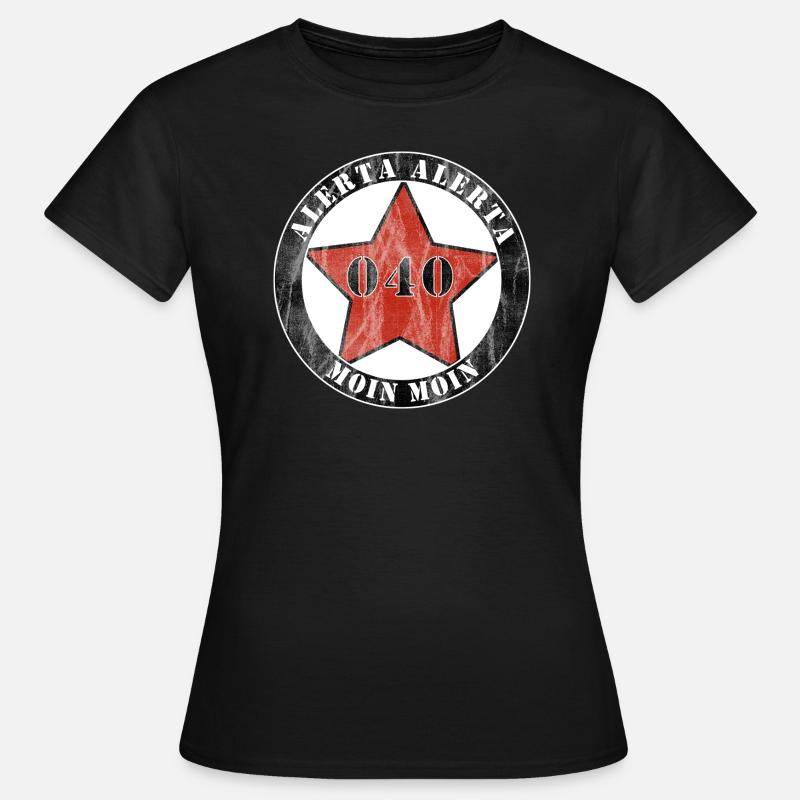 Action antifasciste Hambourg - T-shirt Femme - noir
