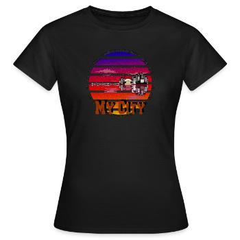 Ma ville - T-shirt Femme - noir - Devant - AI Model Female 172 dark (172cm)
