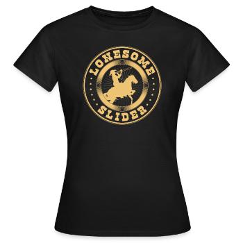 Trombone Player, Lonesome Slider, Cowboy - Frauen T-Shirt - Schwarz - Vorne - AI Model Female 172 dark (172cm)