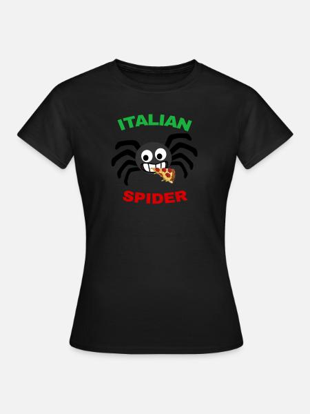 Spider Spider Funny Italy - Women's T-Shirt - black