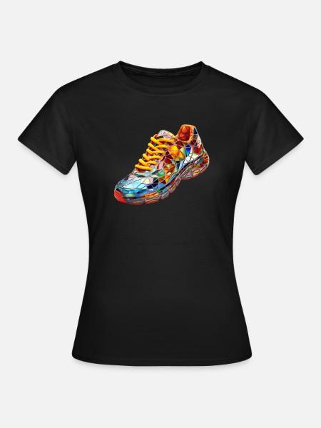 Mosaik Sneaker - Frauen T-Shirt - Schwarz