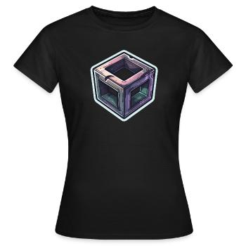 Mystic Cube - Frauen T-Shirt - Schwarz - Vorne - AI Model Female 172 dark (172cm)