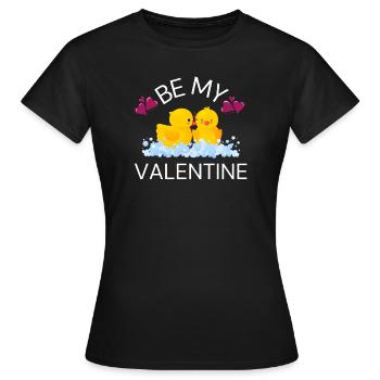 Par mon Valentin - T-shirt Femme - noir - Devant - AI Model Female 172 dark (172cm)