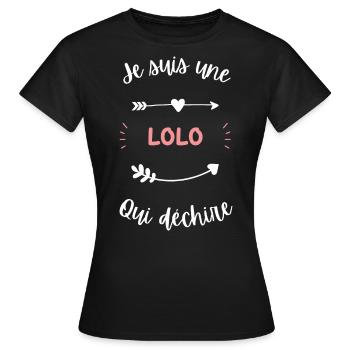 Je suis une lolo qui déchire - T-shirt Femme - noir - Devant - AI Model Female 172 dark (172cm)