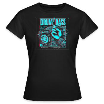 Smoke DNB - Frauen T-Shirt - Schwarz - Vorne - AI Model Female 172 dark (172cm)