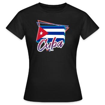 Cuba - T-shirt Femme - noir - Devant - AI Model Female 172 dark (172cm)