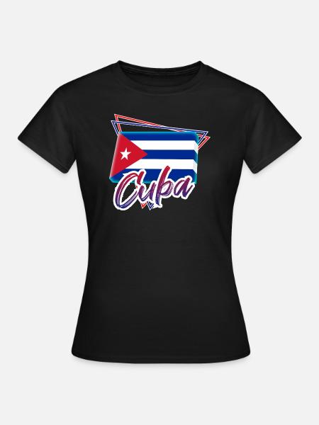 Kuba - Dame-T-shirt - sort