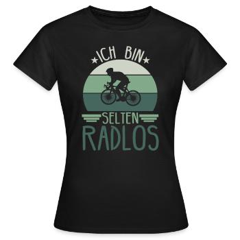 Ich Bin selten Radlos - Frauen T-Shirt - Schwarz - Vorne - AI Model Female 172 dark (172cm)