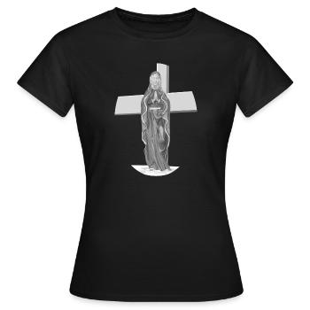 Madonna Maria Maria - Frauen T-Shirt - Schwarz - Vorne - AI Model Female 172 dark (172cm)