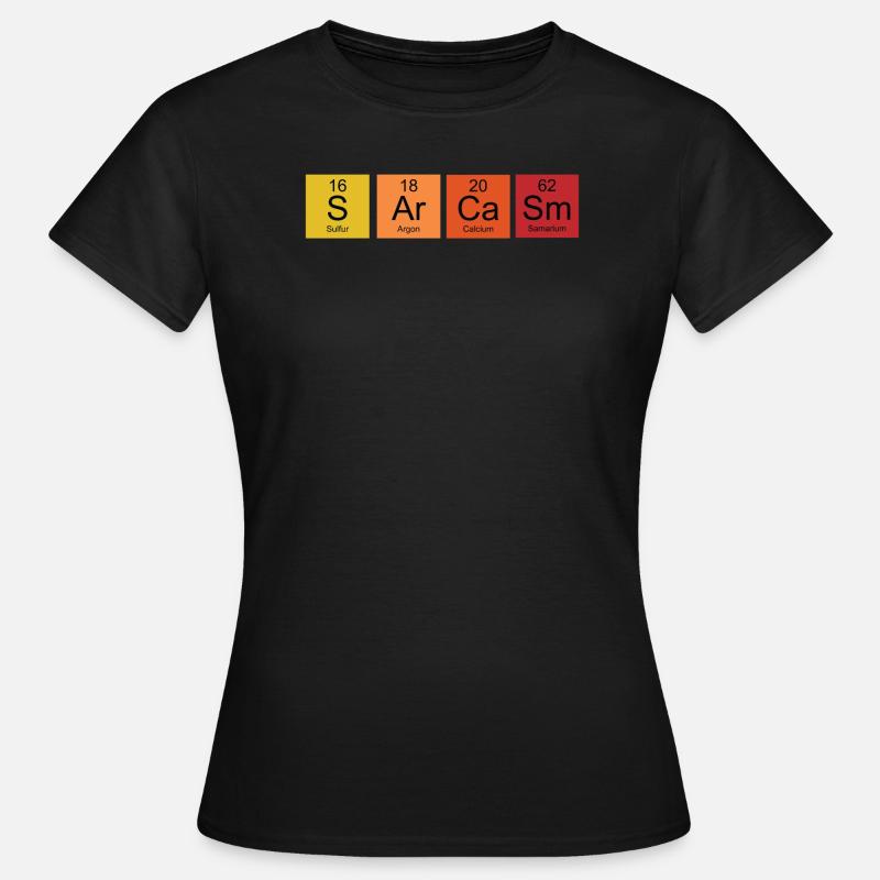 Retro periodic table Sarcasm - Women's T-Shirt - black