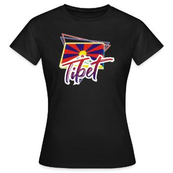 Tibet - T-shirt Femme - noir - Devant - AI Model Female 172 dark (172cm)
