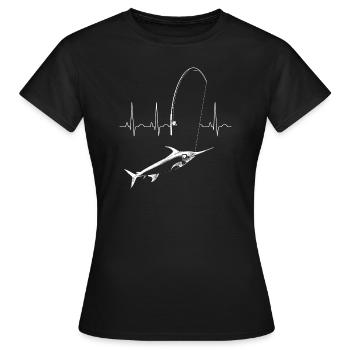 Pêche en haute mer - T-shirt Femme - noir - Devant - AI Model Female 172 dark (172cm)