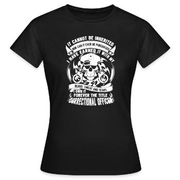 Forever The Title Correctional Officer - Women's T-Shirt - black - Front - AI Model Female 172 dark (172cm)