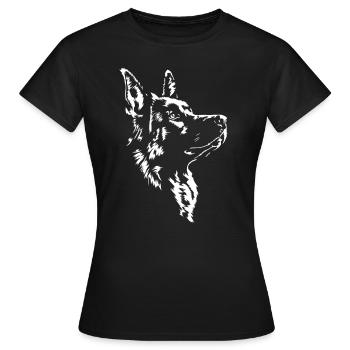 Deutscher Schäferhund Hund Hunde Wilsigns - Frauen T-Shirt - Schwarz - Vorne - AI Model Female 172 dark (172cm)