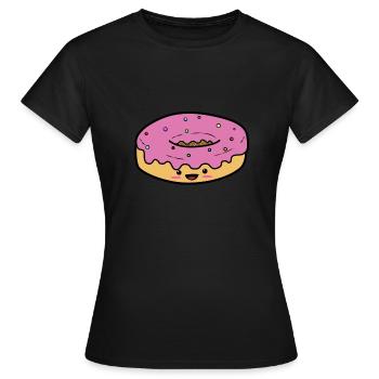 Donut - Frauen T-Shirt - Schwarz - Vorne - AI Model Female 172 dark (172cm)