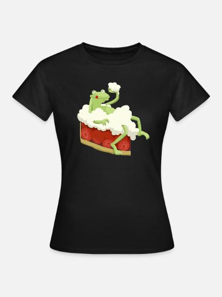 Kuchenfrosch (neu) - Frauen T-Shirt - Schwarz