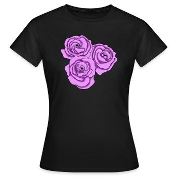 Roses roses pour octobre rose - T-shirt Femme - noir - Devant - AI Model Female 172 dark (172cm)