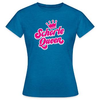 Schorle Queen - Frauen T-Shirt - Antikblaues Saphir meliert - Vorne - AI Model Female 172 dark (172cm)