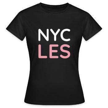 Frauen Gruppe NYC Lower East Side New York Girl - Frauen T-Shirt - Schwarz - Vorne - AI Model Female 172 dark (172cm)
