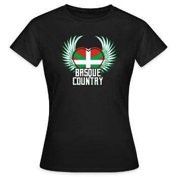 Pays basque - T-shirt Femme - noir - Devant - AI Model Female 172 dark (172cm)