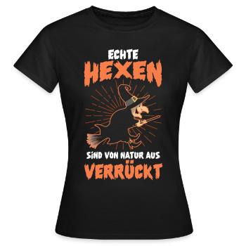 VerrückteHexe Halloween - Frauen T-Shirt - Schwarz - Vorne - AI Model Female 172 dark (172cm)