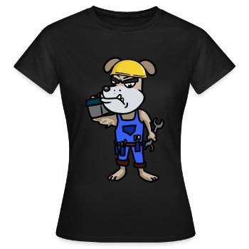 Handwerk Handwerker Baustelle Berufe Unternehmer - Frauen T-Shirt - Schwarz - Vorne - AI Model Female 172 dark (172cm)