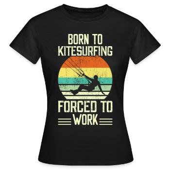 Kitesurf Kitesurfer Kiteboard - Frauen T-Shirt - Schwarz - Vorne - AI Model Female 172 dark (172cm)