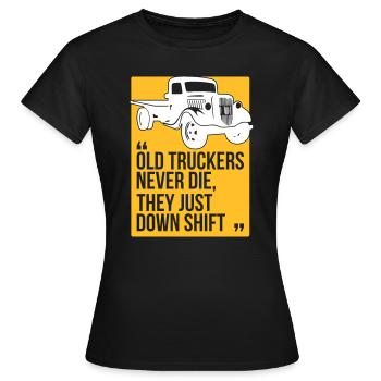 camionneurs vieux - T-shirt Femme - noir - Devant - AI Model Female 172 dark (172cm)