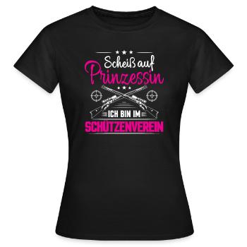 Rifle club princess sport shooting gift - Women's T-Shirt - black - Front - AI Model Female 172 dark (172cm)