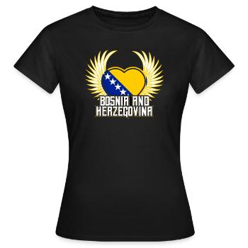 Bosnien und Herzegowina - Frauen T-Shirt - Schwarz - Vorne - AI Model Female 172 dark (172cm)