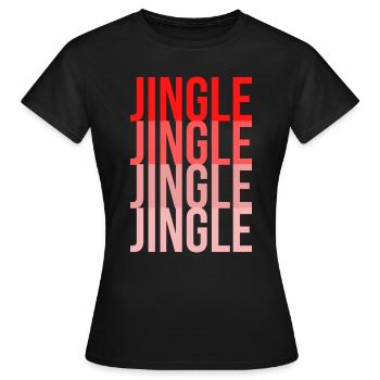 Jingle de Noël Jingle - T-shirt Femme - noir - Devant - AI Model Female 172 dark (172cm)