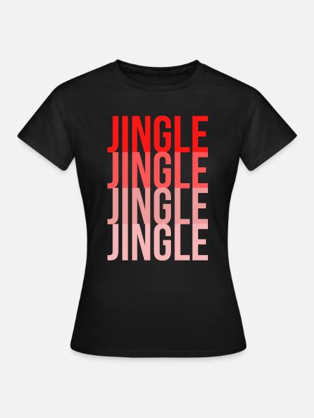 Weihnachts-Jingle Jingle - Frauen T-Shirt - Schwarz