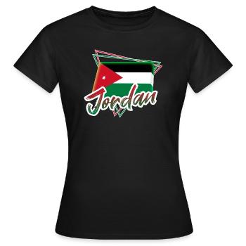 Jordanien - Frauen T-Shirt - Schwarz - Vorne - AI Model Female 172 dark (172cm)
