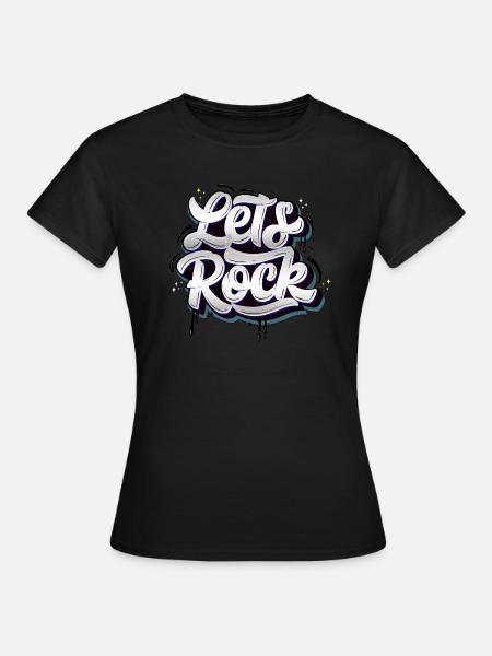 Let's Rock - Frauen T-Shirt - Schwarz