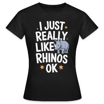 Rhinocéros Rhinocéros - T-shirt Femme - noir - Devant - AI Model Female 172 dark (172cm)