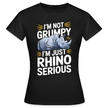 Rhinocéros Rhinocéros - T-shirt Femme - noir - Devant - AI Model Female 172 dark (172cm)