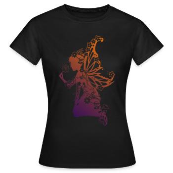 Flower Fairy OL - Women's T-Shirt - black - Front - AI Model Female 172 dark (172cm)
