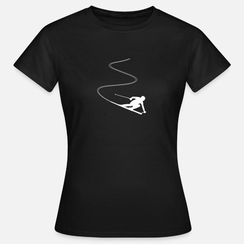 Skier skiing winter sport - Women's T-Shirt - black