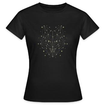 Polygon Wolf - Frauen T-Shirt - Schwarz - Vorne - AI Model Female 172 dark (172cm)