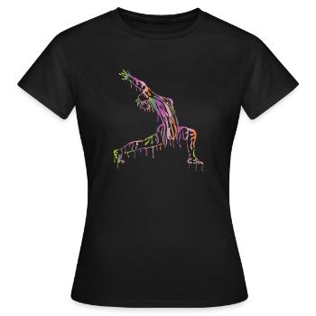 Yoga pour femmes - T-shirt Femme - noir - Devant - AI Model Female 172 dark (172cm)
