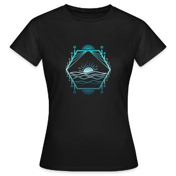 Lignes maritimes - T-shirt Femme - noir - Devant - AI Model Female 172 dark (172cm)